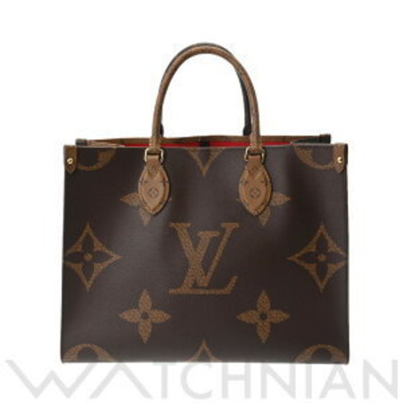 Louis Vuitton Giant Reverse Onthego Brown Canvas Tote Bag - Picture 1 of 9